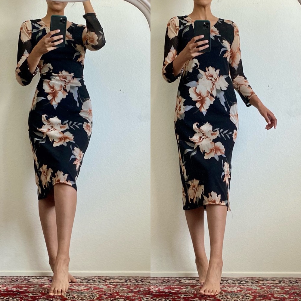 BOGOFREE 90s Mesh Midi Dress